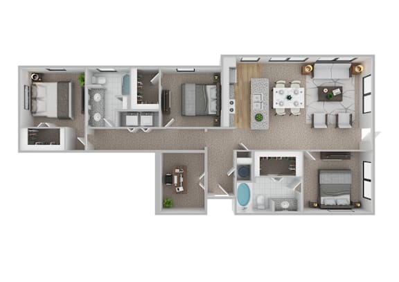 The Beijing Floor Plan at Century Cedar Hill, Cedar Hill, TX 75104
